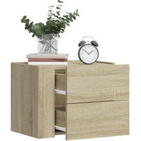 vidaXL Wall-mounted Bedside Cabinets 2 pcs Sonoma Oak 45x30x35 cm