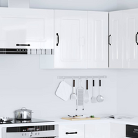vidaXL Kitchen Wall Cabinet Kalmar High Gloss White Engineered Wood