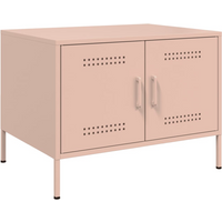 vidaXL Coffee Table Pink 68x50x50.5 cm Steel