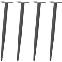 vidaXL Console Table Legs Conical Shape 4 pcs Anthracite 72-73 cm Steel