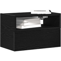 vidaXL Wall-mounted Bedside Cabinets 2 pcs Black 45x26x28.5 cm