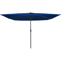 vidaXL Garden Parasol Blue and Black 295 x 295 x 245 cm