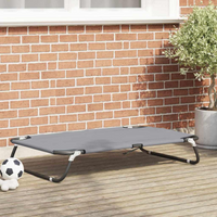 vidaXL Dog Bed Light grey 90 x 55 x 18 cm Oxford Fabric and Steel