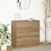 vidaXL Sideboard Artisan Oak 80x35x76 cm Engineered Wood