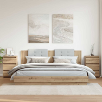 vidaXL Bedside Cabinets 2 pcs Artisan Oak 40x35x62.5 cm Engineered Wood