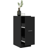 vidaXL Apothecary Cabinet Black 30x41x77.5 cm Engineered Wood