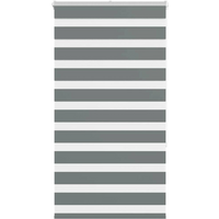 vidaXL Zebra Blind Dark Grey 85x150 cm Fabric Width 80.9 cm Polyester