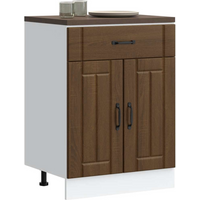 vidaXL Kitchen Base Cabinet Lucca Brown Oak Engineered Wood