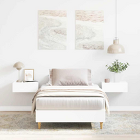 vidaXL Bed Frame No Mattress White 75x190 cm Small Single Engineered Wood