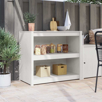 vidaXL Kitchen Cabinet White 106 x 55 x 92 cm Solid Pine wood