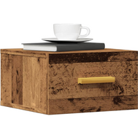 vidaXL Wall-mounted Bedside Cabinets 2 pcs Old Wood 35x35x20 cm