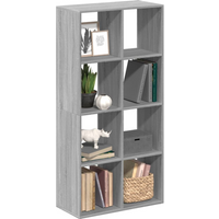vidaXL Room Divider Bookcase Grey Sonoma 69.5x29x137.5 cm Engineered Wood