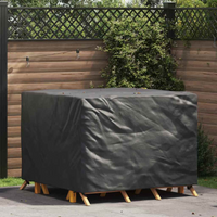 vidaXL Outdoor Furniture Cover Black 135 x 135 x 90 cm 210D