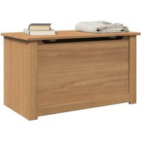 vidaXL Storage Chest with Lid Panama 79x42x46 cm Solid Wood Pine