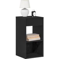 vidaXL Bedside Cabinets with Drawer 2 pcs Black Oak 35x34x66.5 cm