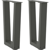vidaXL Coffee Table Legs V-Shape 2 pcs Anthracite 28x(42-43.3) cm Steel