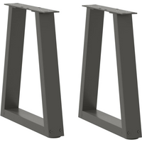 vidaXL Coffee Table Legs V-Shape 2 pcs Anthracite 38x(42-43.3) cm Steel