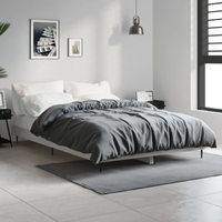 vidaXL Bed Frame without Mattress Grey Sonoma 120x190 cm Small Double Engineered Wood
