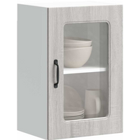 vidaXL Kitchen Wall Cabinet with Glass Door Kalmar Grey Sonoma Engineered Wood