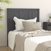 vidaXL Bed Headboard Grey 80.5x4x100 cm Solid Pine Wood