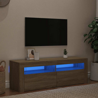 vidaXL TV Cabinet with LED Lights Sonoma Oak 120x35x40 cm