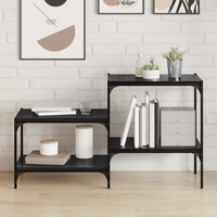 vidaXL Bookshelf Board 4 pcs Black 60 x 40 x 1.5 cm Engineered wood