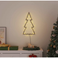 vidaXL Christmas Lights Christmas Tree Silhouette 80 LEDs Warm White