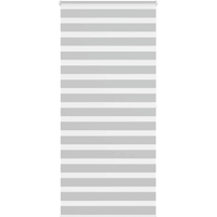 vidaXL Zebra Blind Light Grey 110x200 cm Fabric Width 105.9 cm Polyester