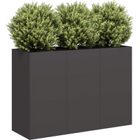 vidaXL Planter Black 120x40x80 cm Cold-rolled Steel
