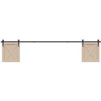 vidaXL Sliding Cabinet Door Kit 244 cm Carbon Steel