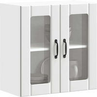 vidaXL Kitchen Wall Cabinet with Glass Door Lucca White Engineered Wood