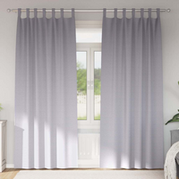 vidaXL Blackout Curtains with Rings 2 pcs Metal Grey 245 x 140 cm