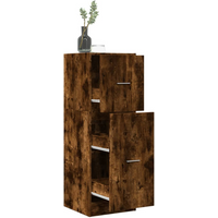 vidaXL Apothecary Cabinet Smoked Oak 40x41x118 cm Engineered Wood