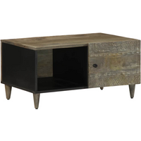 vidaXL Coffee Table Light Grey 80x50x40 cm Solid Wood Mango