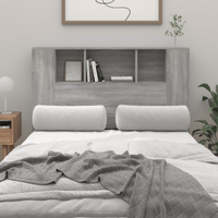 vidaXL Headboard Cabinet Grey Sonoma 120x18.5x102.5 cm