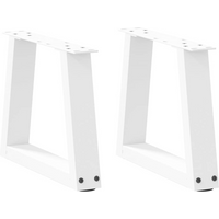 vidaXL Coffee Table Legs V-Shape 2 pcs White 40x(30-31.3) cm Steel