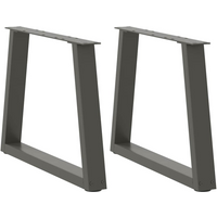 vidaXL Coffee Table Legs V-Shape 2 pcs Anthracite 60x(42-43.3) cm Steel