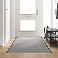 vidaXL Doormat Grey and Black 120 x 300 cm Polypropylene and vinyl