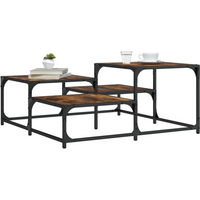 vidaXL Coffee Table Smoked Oak 87.5x87.5x40 cm Engineered Wood
