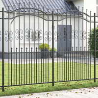 vidaXL Garden Fence Grey 215 cm Powder-coated steel