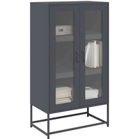 vidaXL Highboard Anthracite 68x39x123 cm Steel