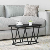 vidaXL Coffee Table Black Oak 80 x 40 x 40.5 cm