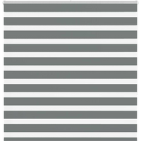 vidaXL Zebra Blind Dark Grey 140x150 cm Fabric Width 135.9 cm Polyester