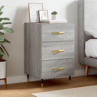 vidaXL Bedside Cabinet Grey Sonoma 40x40x66 cm Engineered Wood