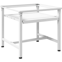 Washing Machine Pedestal with Pull-Out Shelf White