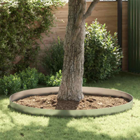 vidaXL Lawn Edging 4 pcs Silver 450 x 0.05 x 20 cm Galvanised Steel