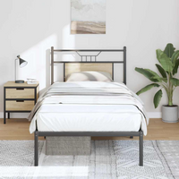 vidaXL Bed Frame without Mattress Sonoma Oak 90x200 cm Engineered Wood