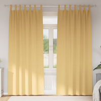vidaXL Blackout Curtains with Rings 2 pcs Beige 260 x 140 cm Polyester