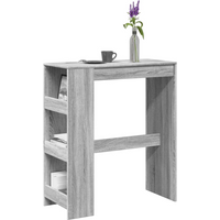vidaXL Bar Table with Racks Grey Sonoma 90x40x103.5 cm Engineered Wood