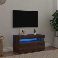 vidaXL TV Cabinet with LED Lights Artisan Oak 75x35x40 cm Engineered Wood